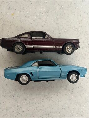X2 Vtg 1999 New-Ray Speedy Power 1/32 1966 Shelby 350GT & 1969 Camaro Z28 *READ*